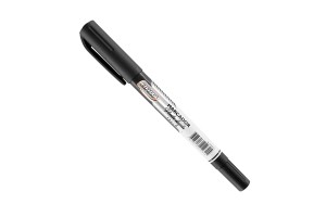 MARCADOR PERMANENTE RETROPROJETOR PONTA DUPLA PRETO BRW