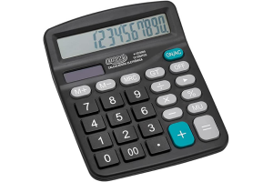 CALCULADORA GRANDE 12 DÍGITOS DE MESA PRETA BRW