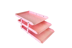 CAIXA DE CORRESPONDENCIA WALEU TRIPLA MOVEL ROSA PASTEL SELADA