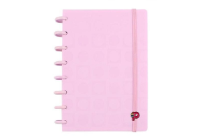 CADERNO POP DISC BREEZE PASTEL GRANDE COR:ROSA PASTEL