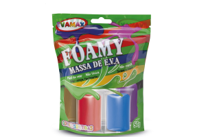 MASSA DE EVA FOAMY COLOR 5 CORES SORTIDO